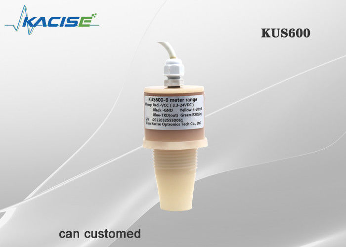 KUS600 IP68 防水超音波水位センサー 0.6m-5m範囲とPVDFキャッシング