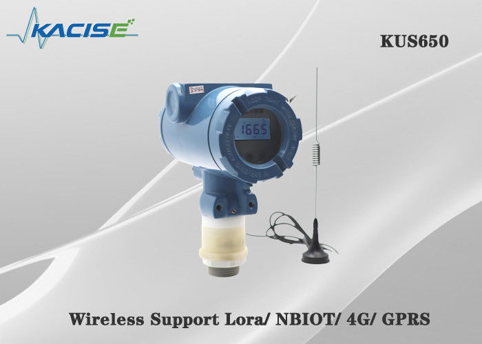 KUS650A 3m 範囲のワイヤレス超音波レベルセンサー IP68 保護と 4G/Lora/GPRS/NB出力液体レベル測定