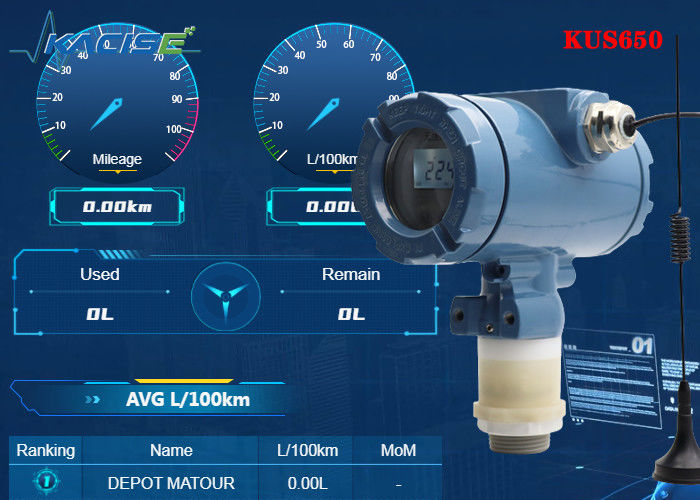 KUS650A 3m 範囲のワイヤレス超音波レベルセンサー IP68 保護と 4G/Lora/GPRS/NB出力液体レベル測定
