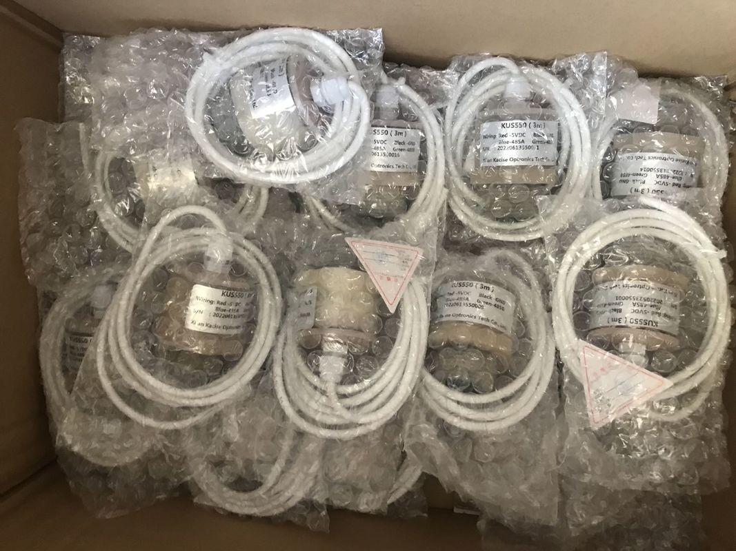RS485出力と3mの測定範囲を持つKUS550 PTFE防水超音波レベルセンサー