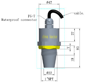 燃料管理 RS485 5m のための 5V の盗難防止の超音波燃料レベル センサー