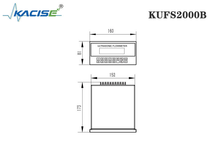精度 ≤1%のクランプオン型超音波流量計パネルマウント KUFS2000B
