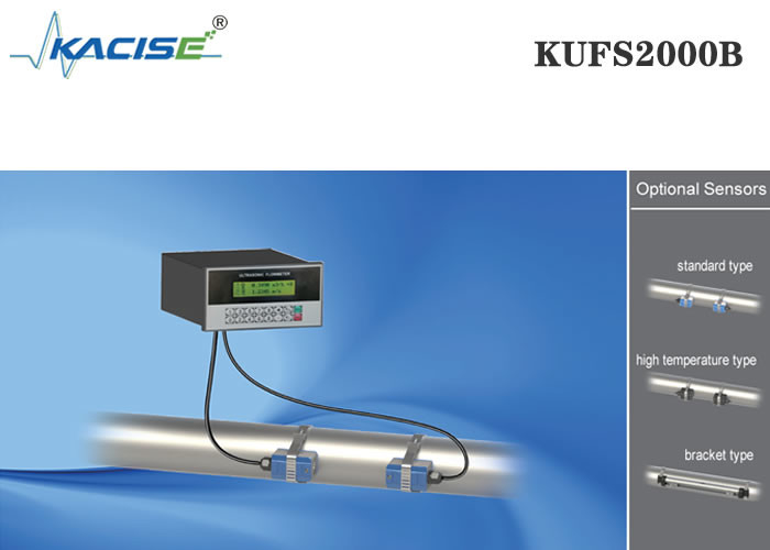 精度 ≤1%のクランプオン型超音波流量計パネルマウント KUFS2000B