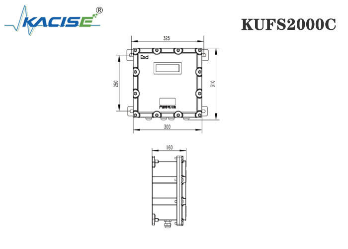 KUFS2000C DN32-DN6000パイプのための双方向測定を持つ超音波流量計の爆発防止クランプ