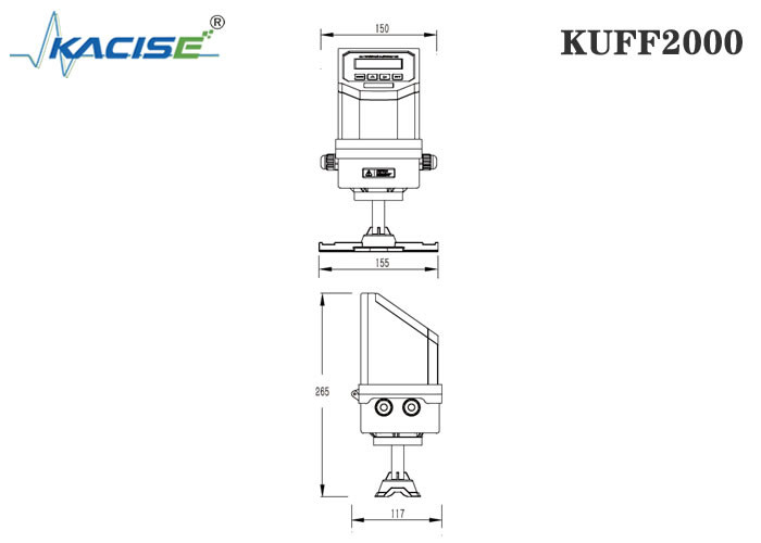 超音波流れメートルの主要な単位のKUFF2000管で固定されるクランプおよびセンサー