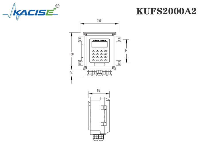 KUFS2000A2 2方向測定とRS485MODBUSインターフェースを持つDN50-DN6000パイプのための壁掛け挿入超音波流量計