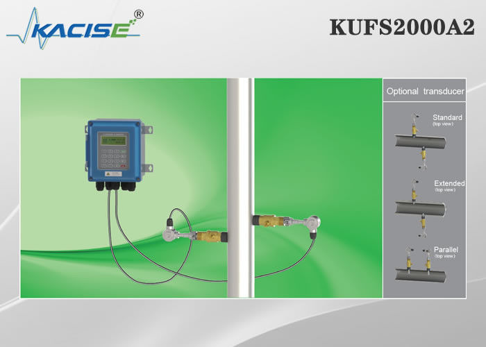 KUFS2000A2 2方向測定とRS485MODBUSインターフェースを持つDN50-DN6000パイプのための壁掛け挿入超音波流量計