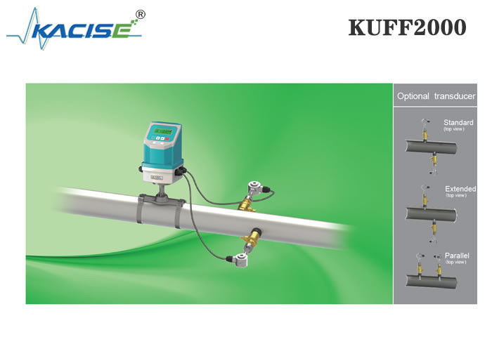 KUFF2000 固定挿入超音波流量計 DN50-DN6000 パイプサイズと二方向測定の ± 1% 正確さ