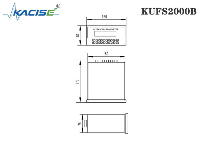 KUFS2000B パネルマウント挿入超音波流量計 DN50-DN6000パイプとRS485MODBUSインターフェイスの ± 1% 正確性
