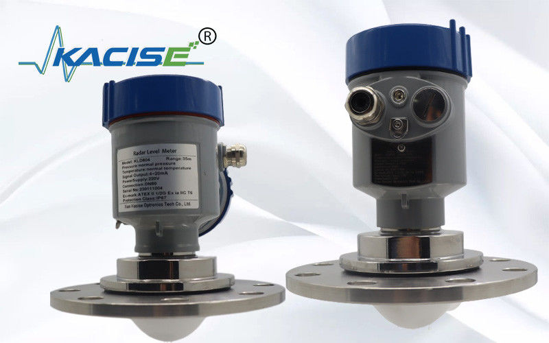 Kacise OEM 80GHz レーダー レベル センサー 100 メートル範囲 FMCW レーダー レベル メーター IP67 保護およびディスプレイ付き