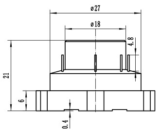 複数の産業用加速計付きの多機能ミニチュアレンジ検出器,F18.2mm X23mmサイズ
