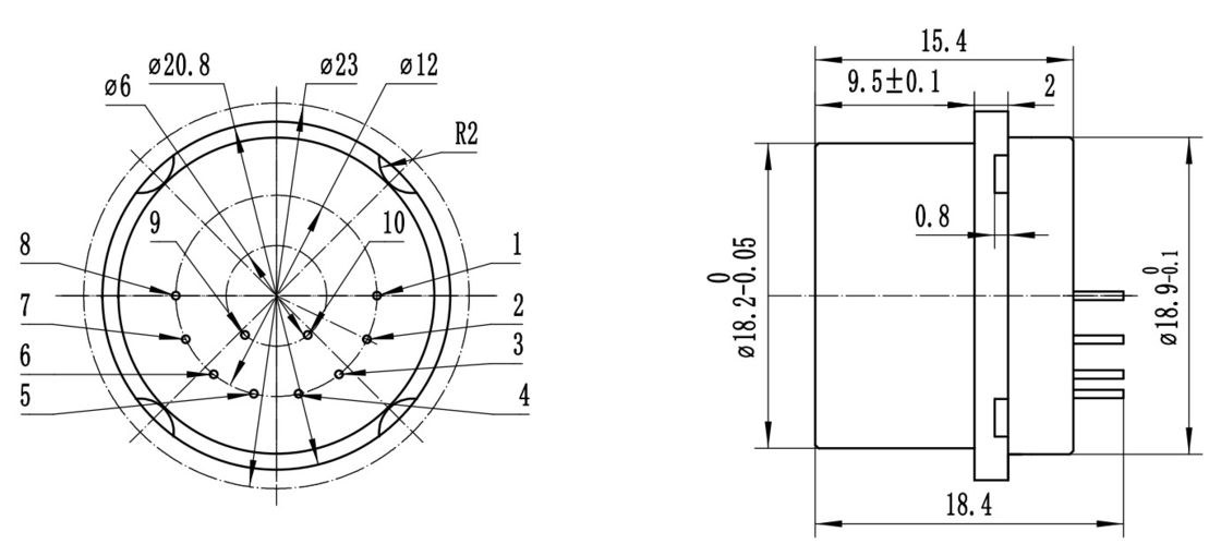 KSJB6シリーズのクォーツ加速器センサー,K0/K1<20mg ±30g範囲と石油フィールドの高温耐性