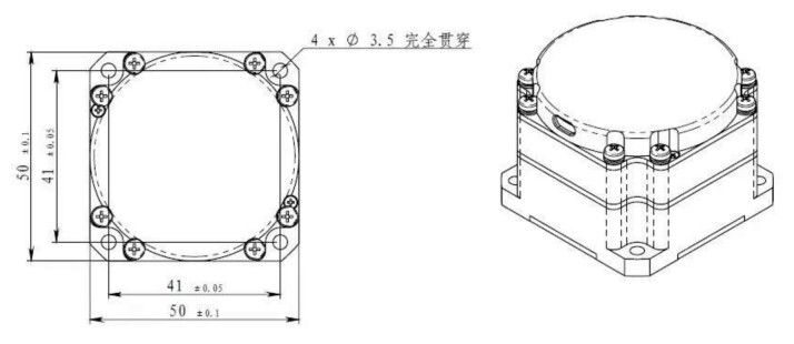 慣性ナビゲーションシステム ランダムウォーク係数≤0.01 (o) /H^1/2を持つ角速度測定器