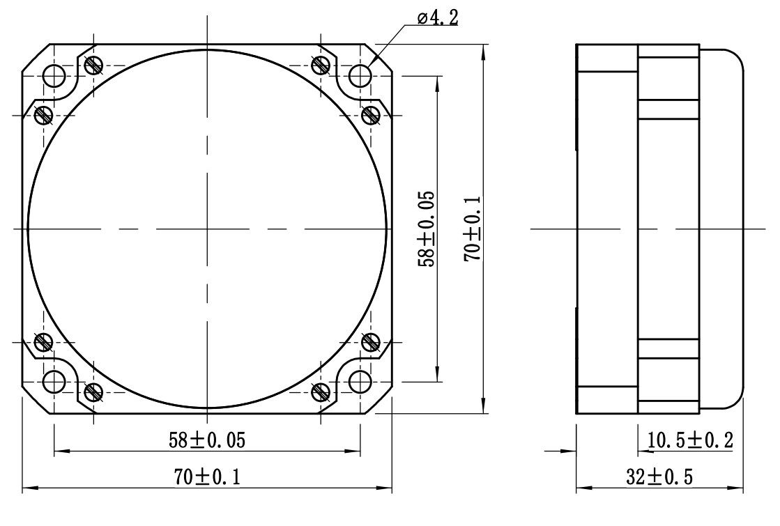 ファイバーオプティックジロスコープ ダイナミックレンジ ≤0.03° ±500°/s バイアス重複性 ≤10ppm スケールファクタ 非線形性 角速度検出