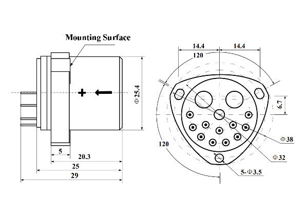 精度クォーツ柔軟ペンダル加速計 ≤10 1σバイアス 1ヶ月複合重複性 ≤75g重量 ≤10スケールファクター温度感度