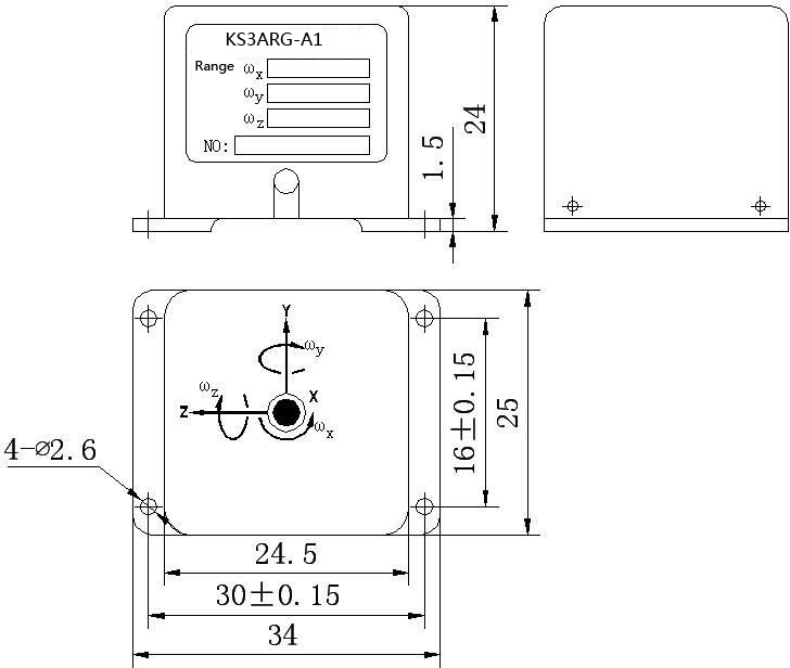 低電力の三軸角速度ジロスコープ,ロボットに適用可能 貯蔵温度 -65 ~ +125 (((°C),重量 ≤40 ((g)