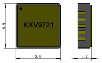 デジタルクォーツMEMSジロスコップ チップ 動作温度TOPR -20°C ~ +80°C,電流消費 Iop1 900μAタイプ