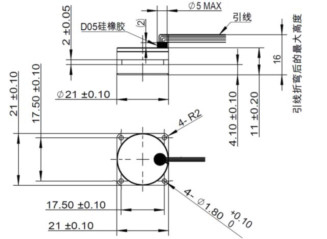 ワイドバンド 低電源 単軸 クォーツチューニングフォーク ギロスコップ 解像度 ≤0.01°/s 重量 <100g