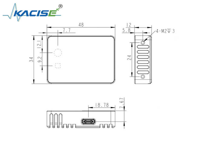 KL3A-05U 3D Solid State Lidar ROSオペレーティングシステムおよびアプリケーションのための940nm VCSEL波長
