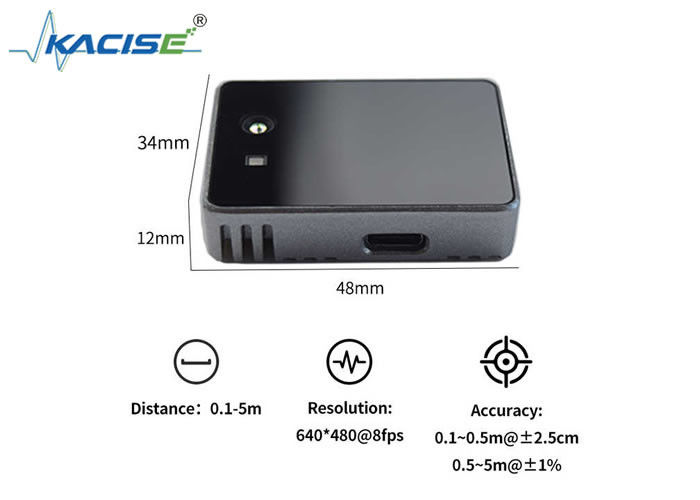 KL3A-05U 3D Solid-State Lidar 0.1-5m 範囲 H60°×V45° FOV と USB 2.0 タイプ C インターフェイス