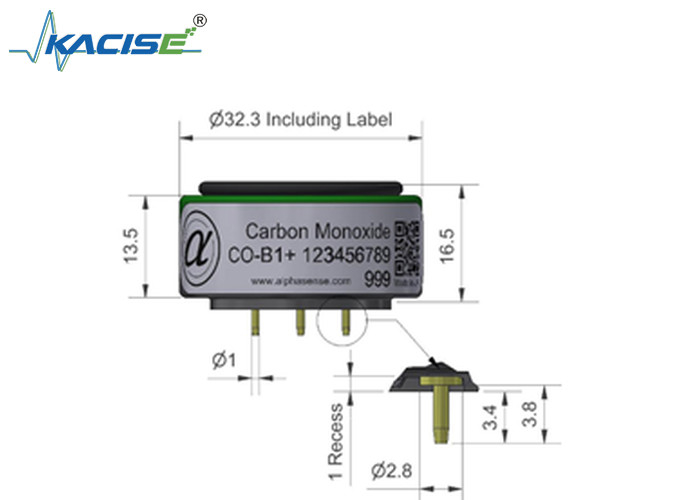 CO-B1/CO-B1 炭素一酸化物センサー ゼロ電流 ± 4 範囲 5000 正確な検出