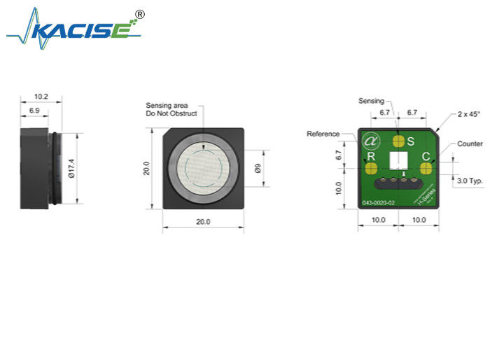 ミニチュアサイズCO-H4X 高解像度低ゼロ電流の炭素一酸化物センサー 工業用