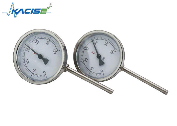 WSS-411W ステンレス鋼304/316の工業用二金属温度計,調整可能な幹長,電源不要
