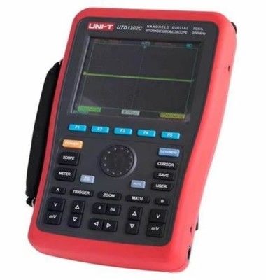 UNI-T UTD1202C プロ ハンドヘルド デジタル ストレージ オシロスコープ - 200MHz, 双チャンネル, カラー ディスプレイ