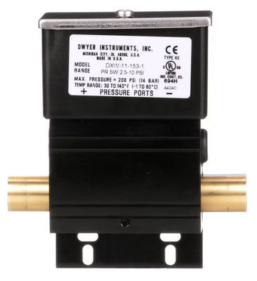 DwyerシリーズDX湿/湿差 SPDT圧力スイッチ (モデルDXW-11-153-1からDXW-11-153-4)