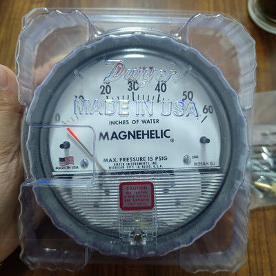 ドワイヤーシリーズ2000 マグネヘリカル差圧計 0-60 in w.c 範囲 ± 2% 正確さと 1/8 NPT 接続