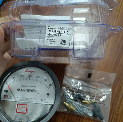 ドワイヤーシリーズ2000 マグネヘリカル差圧計 0-60 in w.c 範囲 ± 2% 正確さと 1/8 NPT 接続
