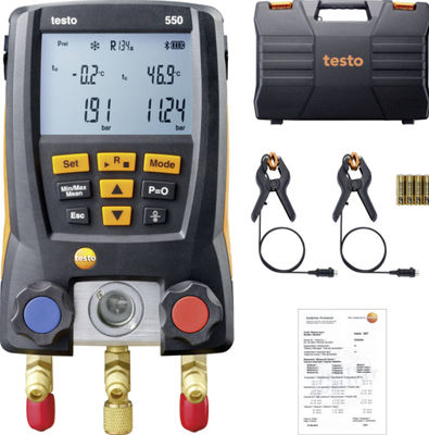Testo 550 デジタル冷却剤 マニフォールドキット ブルーツepo_Latnepo_Latnepo_Latn 60 冷却剤 プロフィールと頑丈なデザイン