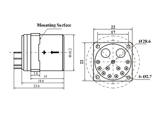 温度調整加速計センサー 限界値と解像度≤5 ((μg)